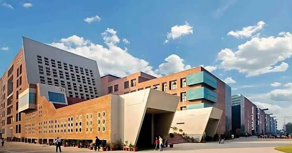 Modern university campus — Academic and hostel blocks